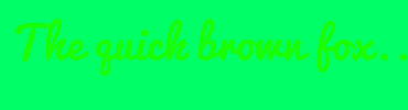Image with Font Color 1AFF00 and Background Color 00FF66
